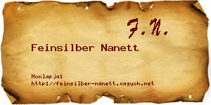 Feinsilber Nanett névjegykártya